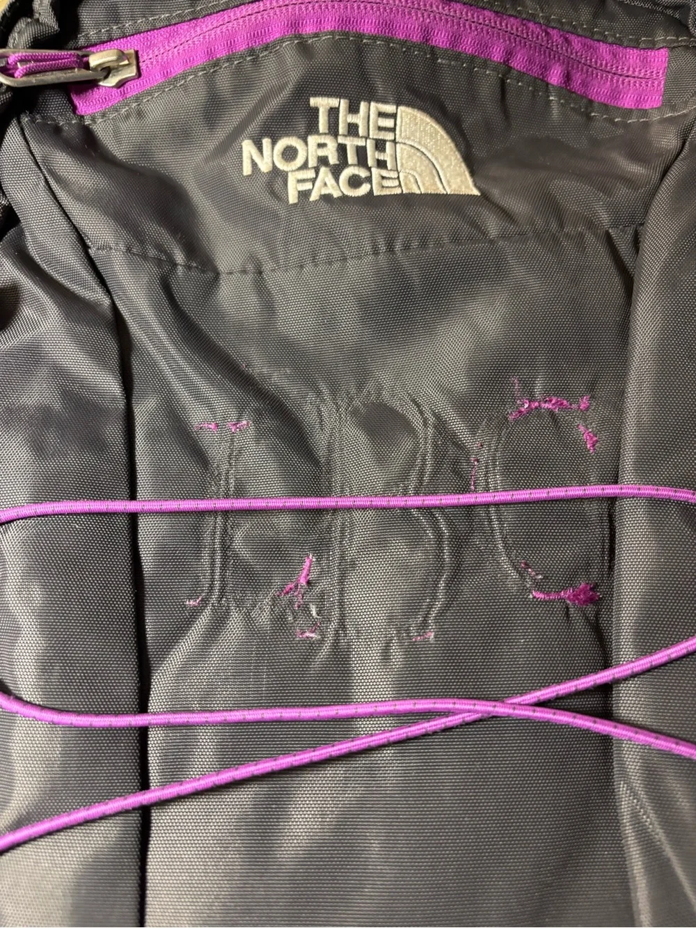 The North Face Borealis Backpack with Purple Accents